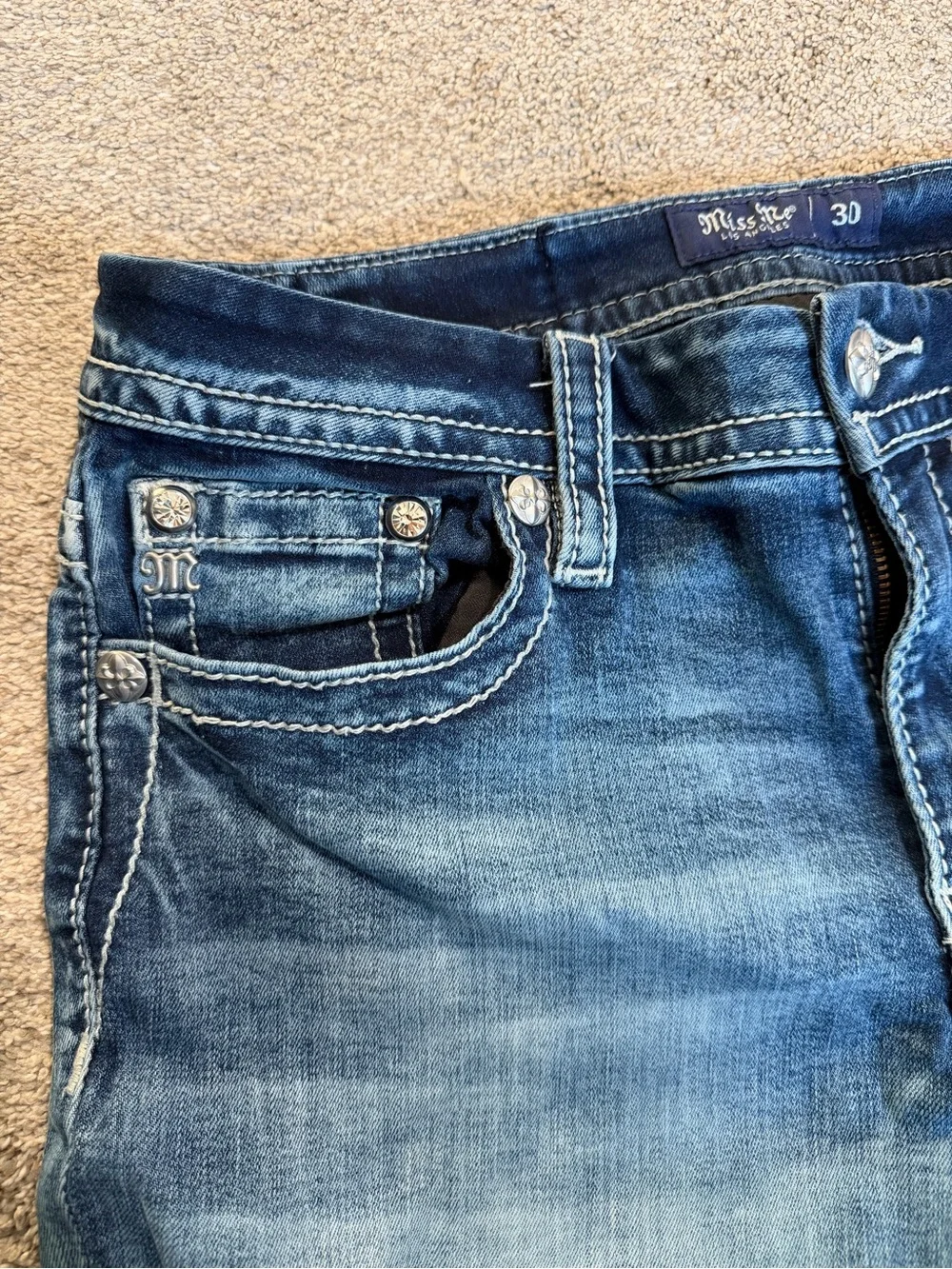 Miss Me Light Blue Embellished Boot Cut Jeans